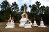 Bhutan - Bumthang District - stupas, near Membartsho - photo by A.Ferrari