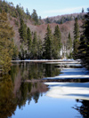 Canada - Ontario - Northern Ontario: river with snow - photo by R.Grove