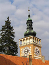 Czech Republic - Mikulov: tower of St Wenceslas Church - photo by J.Kaman