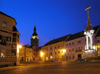 Czech Republic - Mikulov: Trinity column - Town square - nocturnal - photo by J.Kaman