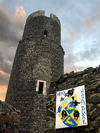 Czech Republic - Ceske Stredohori mountains: Hazmburk castle - tower - Usti nad Labem Region - photo by J.Kaman