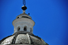 Quito, Ecuador: Plaza de la Merced - tiled dome with lantern of the Iglesia de La Merced - Church and Monastery of Our Lady of Mercy - photo by M.Torres