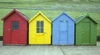 Whitby, North Yorkshire, England: Colourful Beach Huts - photo by D.Jackson