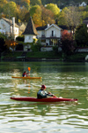 La Varenne, commune of Saint-Maur-des-Fosss, Val-de-Marne, Ile-de-France: Marne, kayak and town - photo by Y.Baby