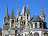 Caen, Calvados, Basse-Normandie, France: Abbey of Saint-Etienne, also known as Abbaye aux Hommes - apse and spires - founded by William the Conqueror - photo by A.Bartel