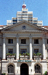 Kenya - Nairobi: the City Hall with modern building in the background - neo-classical and modern architecture overlap - photo by Francisca Rigaud