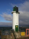 Latvia - Ventspils: south pier lighthouse / baka (photo by A.Dnieprowsky)