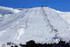 Lebanon, Faraya Mzaar: view of chairlift run and base station - ski scene - snow - winter - photo by J.Pemberton