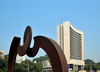 Macau, China: Arch of the Orient on Dr. Rodrigo Rodrigues Avenue and the Liaison Office of the Central People's Government - Arco do Oriente - photo by M.Torres