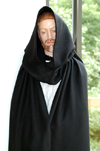 Jedburgh, Borders, Scotland: Jedburgh Abbey Museum Display - Augustinian monk - photo by C.McEachern