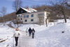 hikers on a frozen trail - Smarna Gora mountain on the outskirts of Ljubljana, Slovenia - photo by I.Middleton