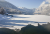 Slovenia - Bohinj Lake / Wocheinersee starting to freeze over - photo by I.Middleton