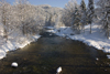 Slovenia - Sava Bohinjska river seen from bridge beside Bohinj Lake - photo by I.Middleton