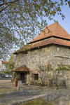 Water tower along Lent, Drava River - Claims to be the Slovenia's first wine cellar, Maribor, Slovenia - photo by I.Middleton