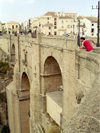 Spain / Espaa - Ronda (Andalucia - provincia de Malaga): on the bridge - Puente Nuevo - designed by Martin de Aldehuela - photo by M.Bergsma