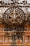 Syria - Al Bara / Albara: Pyramidal tomb - detail of acanthus leave decorations (photo by J.Wreford)