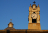 Damascus / Damaskus - Syria: St. Paul's Melkite Greek Catholic church - Cathedral - clock tower and top of dome - photo by M.Torres