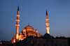 Istanbul, Turkey: yeni camii / the New mosque at night - photo by J.Wreford