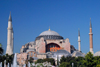 Turkey - Istanbul / Istambul: domes and spires at Saint Sophia / Ayasofya / Hagia Sophia - desinges by Isidore of Miletus and Anthemius of Tralles - photo by M.Torres