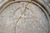 Cappadocia - Greme, Nevsehir province, Central Anatolia, Turkey: Open Air Museum - relief with a cross - photo by W.Allgwer