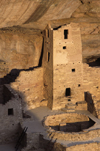 Mesa Verde National Park, Montezuma County, Colorado, USA: square tower and kiva at Cliff Palace - photo by C.Lovell