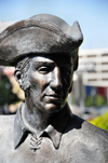 Boise, Idaho, USA:  Meriwether Lewis in a three-cornered hat - Hospitality of Nez Perce chief - monument to the meeting with Lewis and Clark - photo by M.Torres