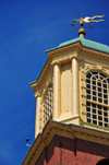 Portsmouth, New Hampshire, USA: tower with weather vane - St. John's Episcopal church -  Chapel Street - New England - photo by M.Torres