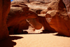 Arches National Park, Grand County, Utah, USA: approaching Sandstone Arch - rounded rocks - Scorpion Campground area - photo by A.Ferrari