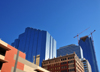 Oklahoma City, OK, USA: Business District - looking south along N Harvey Avenue - Court Plaza Building, Leadership Square, Okahoma Tower, Devon Tower - photo by M.Torres